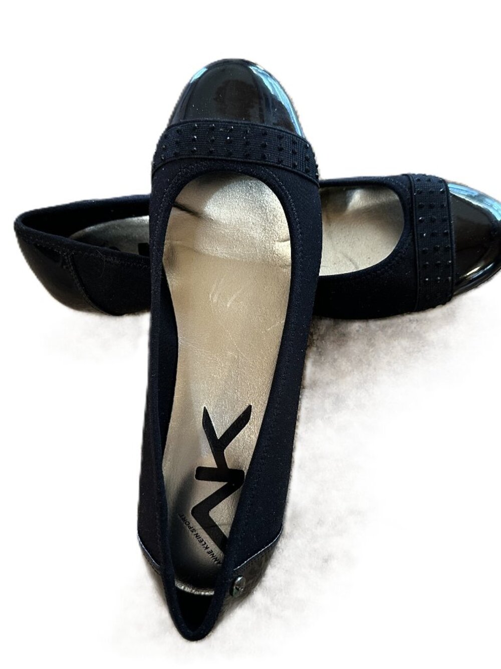 Anne Klein Sport Black Slip-On Flats